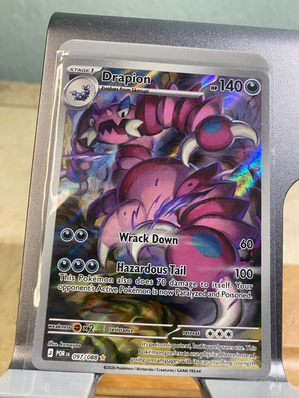 Drapion 097/088 Illustration Rare Pokémon Card Mega Evolution Perfect Order